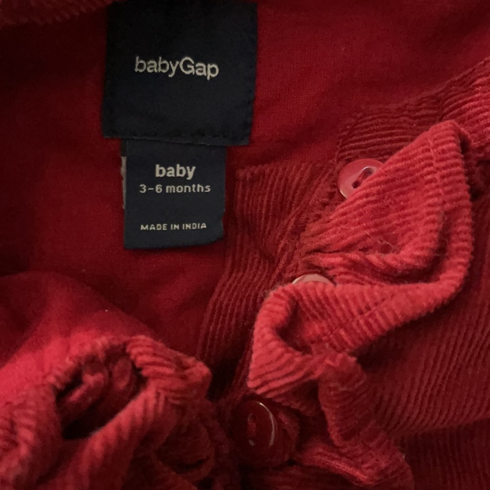 Baby Gap Red Dress 3-6 Months - Picture 3 of 5